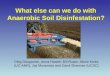 What else can we do with Anaerobic Soil Disinfestation? Oleg Daugovish, Anna Howell, Bill Rutan, Steve Koike (UC-ANR), Joji Muramoto and Carol Shennan