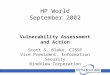 HP World September 2002 Scott S. Blake, CISSP Vice President, Information Security BindView Corporation Vulnerability Assessment and Action
