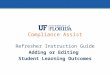 Compliance Assist Refresher Instruction Guide Adding or Editing Student Learning Outcomes