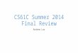 CS61C Summer 2014 Final Review Andrew Luo. Agenda CALL Virtual Memory Data Level Parallelism Instruction Level Parallelism Break Final Review Part 2 (David)