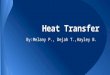 Heat Transfer By:Melany P., Dejah T.,Hayley B.. Thermal Energy Due to movement of particles within object or system Heat travels: -Convection -Conduction