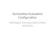 Summative Evaluation Configuration Washington Township Public Schools 2013-2014