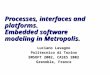 Processes, interfaces and platforms. Embedded software modeling in Metropolis. Luciano Lavagno Politecnico di Torino EMSOFT 2002, CASES 2002 Grenoble,