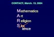 MARSMARS athematics rt eligion ex ience CONTACT, March. 13, 2004