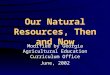 Our Natural Resources, Then and Now Modified by Georgia Agricultural Education Curriculum Office June, 2002