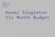 Kenez Singleton Six Month Budget Kenez Singleton Period 6 4-5-11
