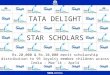 TATA DELIGHT STAR SCHOLARS Rs.20,000 & Rs.10,000 merit scholarship distribution to 95 loyalty member children across India : Mar’14 – Apr14