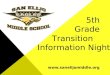 5th Grade  Transition Information Night
