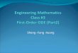 Sheng-Fang Huang. Introduction Given a first-order ODE (1) y’ = f(x, y) Geometrically, the derivative y’(x) denotes the slope of y(x). Hence, for a