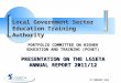 1 Local Government Sector Education Training Authority PORTFOLIO COMMITTEE ON HIGHER EDUCATION AND TRAINING (PCHET) PRESENTATION ON THE LGSETA ANNUAL REPORT