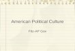 American Political Culture Fitz-AP Gov. Warm-up: In what ways do Americans differ from Europeans? (stereotypes encouraged)
