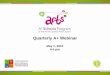 Quarterly A+ Webinar May 1, 2014 4-5 pm. Questions/Answers Follow-up –Presenters online at conclusion of webinar –Email/phone –Archived Webinar HOUSEKEEPING