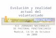 Evolución y realidad actual del voluntariado XII JORNADAS NACIONALES DE PASTORAL PENITENCIARIO Madrid, 14-16 de Octubre de 2008