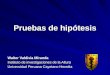 Pruebas de hipótesis Walter Valdivia Miranda Instituto de investigaciones de la Altura Universidad Peruana Cayetano Heredia