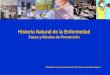 Historia Natural de la Enfermedad Fases y Niveles de Prevención Modificado de la presentación de: MC. María Luisa Zárate Aquino