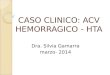 Dra. Silvia Gamarra marzo- 2014 CASO CLINICO: ACV HEMORRAGICO - HTA