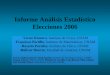 Informe Análisis Estadístico Elecciones 2006 -Víctor Romero; Instituto de Física, UNAM -Francisco Portillo; Instituto de Matemáticas, UNAM -Rosario Paredes;