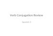 Verb Conjugation Review Spanish 3. The verb ‘grid’ Singular PronounsPlural Pronouns First Person Second Person Third Person I = Yo You (informal) = Tú