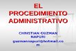 EL PROCEDIMIENTO ADMINISTRATIVO CHRISTIAN GUZMAN NAPURI guzmannapuri@hotmail.com