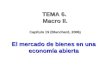 TEMA 6. Macro II. Capítulo 19 (Blanchard, 2006) El mercado de bienes en una economía abierta