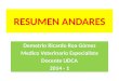 RESUMEN ANDARES Demetrio Ricardo Roa Gómez Medico Veterinario Especialista Docente UDCA 2014 - 1