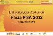 Estrategia Estatal Hacia PISA 2012 Segunda Fase. Objetivo General de la estrategia Objetivo General de la estrategia Generar una Estrategia Estatal “Hacia