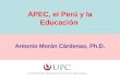 Antonio Morán Cárdenas, Ph.D. APEC, el Perú y la Educación