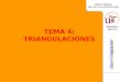 Matemática Aplicada I Alberto Márquez  Tema 4: Triangulaciones TEMA 4: TRIANGULACIONES