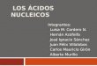 LOS ÁCIDOS NUCLEICOS Integrantes: - Luisa M. Cordero N. - Hernán Azofeifa - José Ignacio Sánchez - Juan Félix Villalobos - Carlos Mauricio Girón - Alberto
