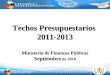 Techos Presupuestarios 2011-2013 Ministerio de Finanzas Públicas Septiembre de 2010