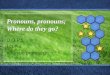 Pronouns, pronouns; Where do they go? D.O.P.s I.O.P.s reflexive pronouns