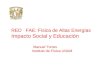 RED FAE: Física de Altas Energías Impacto Social y Educación Manuel Torres Instituto de Física UNAM