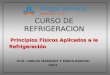 CURSO DE REFRIGERACION Principios Físicos Aplicados a la Refrigeración Prof. CARLOS MARQUEZ Y PABLO BIANCHI 2013