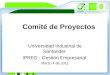 Universidad Industrial de Santander IPRED - Gestión Empresarial Marzo 4 de 2011 Comité de Proyectos