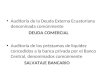 Auditoría de la Deuda Externa Ecuatoriana denominada comúnmente DEUDA COMERCIAL Auditoría de los préstamos de liquidez concedidos a la banca privada por