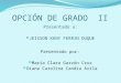 OPCIÓN DE GRADO II Presentado por:  María Clara Garzón Cruz  Diana Carolina Candía Ávila Presentado a:  JEISSON KENY FERRIN DUQUE