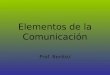 Elementos de la Comunicación Prof. Benítez. Comunicar Transmitir señales mediante un código común al emisor y al receptor