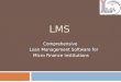 LMS Comprehensive Loan Management Software for Micro Finance Institutions