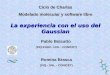 La experiencia con el uso del Gaussian Ciclo de Charlas Modelado molecular y software libre Pablo Bolcatto (FIQ-FHUC- UNL - CONICET) Romina Brasca (FIQ