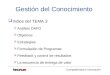 Competitividad e Innovación Gestión del Conocimiento  Indice del TEMA 3  Análisis DAFO  Objetivos  Estrategias  Formulación de Programas  Feedback
