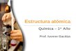 Estructura atómica Química – 1 er Año Prof. Ivonne Gacitúa