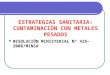 ESTRATEGIAS SANITARIA: CONTAMINACIÓN CON METALES PESADOS RESOLUCIÓN MINISTERIAL Nº 425- 2008/MINSA