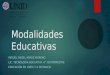 Modalidades Educativas MIGUEL ÁNGEL ARAUZ MORENO LIC. TECNOLOGÍA EDUCATIVA 6° CUATRIMESTRE EDUCACIÓN EN LÍNEA Y A DISTANCIA