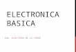 ELECTRONICA BASICA ING. ALDO CERA DE LA TORRE. Vamos a explicar en este curso los principales componentes utilizados en electrónica y sus principales