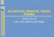 Semana 19 y 20 Licda. Lilian Judith Guzmán Melgar 1 ALCOHOLES, FENOLES, TIOLES, ETERES