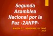 Segunda Asamblea Nacional por la Paz -2ANPP- BOGOTÁ D.C., NOVIEMBRE 19 Y 20 DE 2015