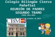Colegio Bilingüe Cierva Peñafiel REUNIÓN DE PADRES SEGUNDO TRAMO CURSO 2014-2015 Murcia 1 de octubre de 2014