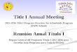 Title I Annual Meeting 2015-2016 Title I Program Overview for Schoolwide Program (SWP) Schools Reunión Anual Título I Repaso General del Programa Título