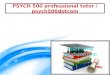 PSYCH 500 professional tutor / psych500dotcom