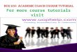HCR 230  Academic Coach/uophelp